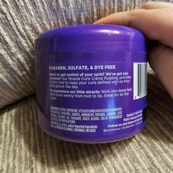 ♡ Brand New Aussie Miracle Curls Cream Pudding with Coconut Oil 7.6 oz ♡ - Picture 2 of 4